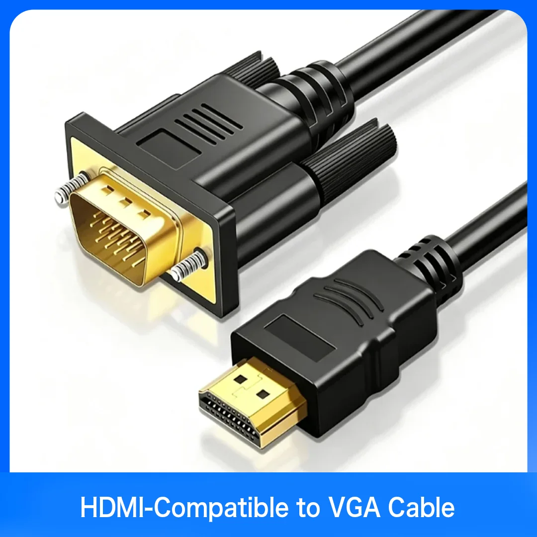 Hdmi Vga Adapter - 1080P HDMI-kompatibler zu VGA-Kabel-Konverter-Adapter für Computer,