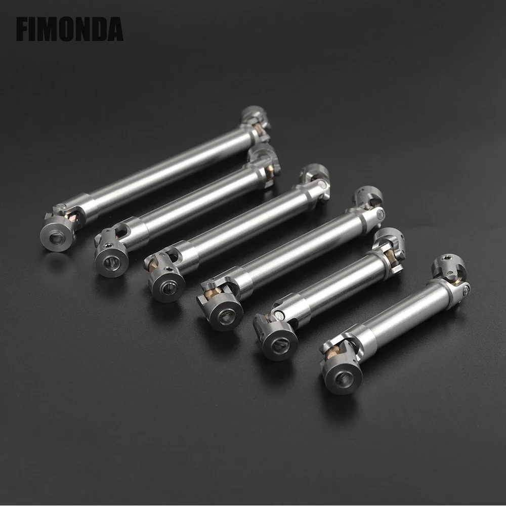 FIMONDA 2pcs Stainless Steel Drive Shaft for 1/10 RC Crawler  TRX4 TRX6 Axial SCX10  Wraith Capra D90 TF2 Redcat GEN8