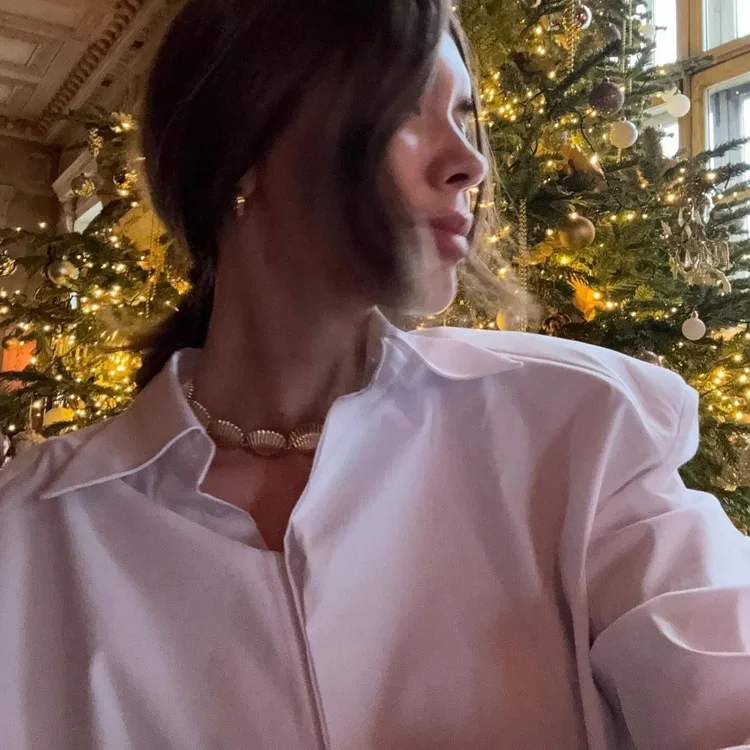 レディース ルーズ ファッション シャツ シンプル 秋 通勤 スリムフィット 襟付き ショートブラウス 長袖 多用途 ラウンドネック トップス