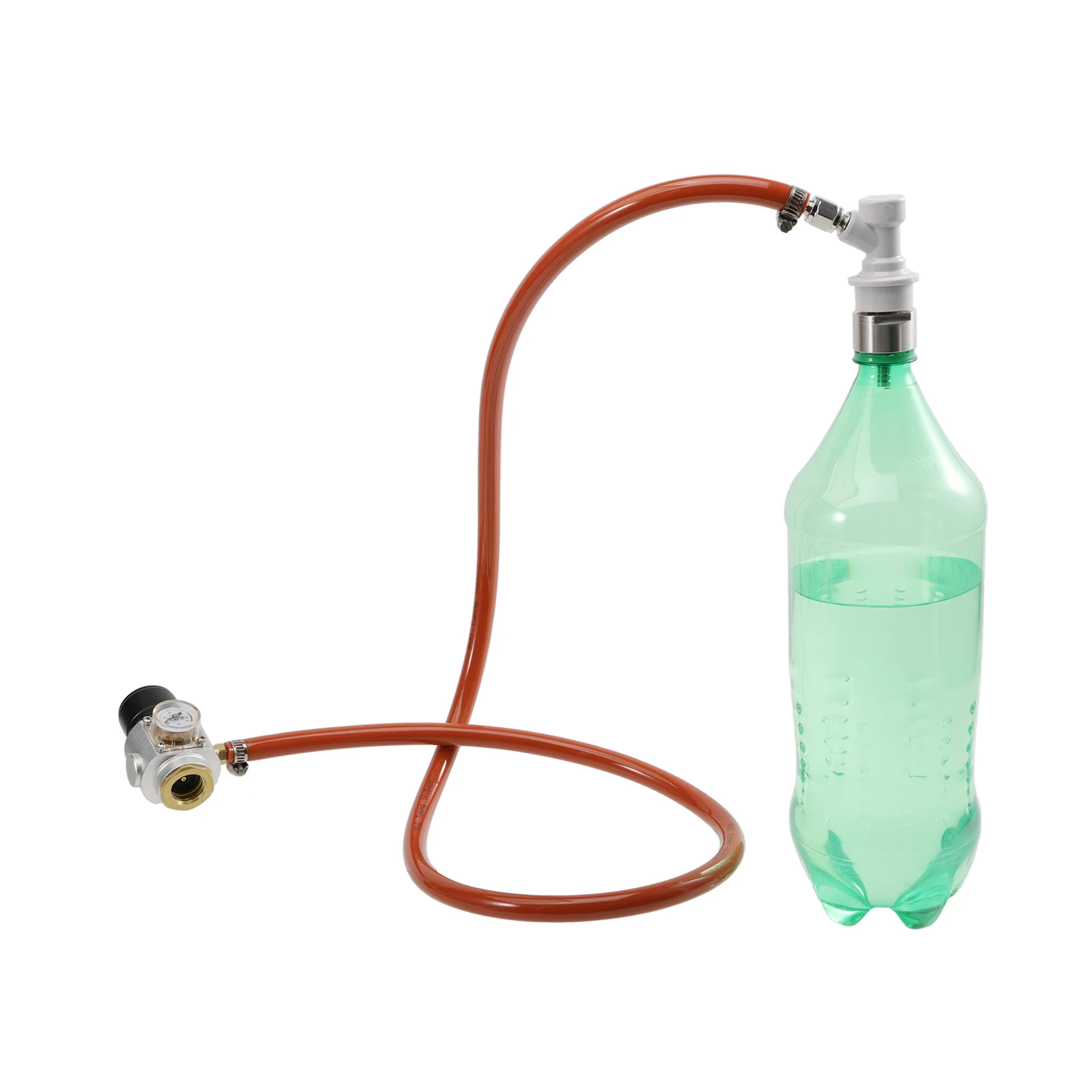طقم كربونات الصودا منظم Co2 صغير Tr21-4 زجاجة غاز 1.2 متر خط غاز أحمر سميك للغاية مياه فوارة صودا كربونات في المنزل