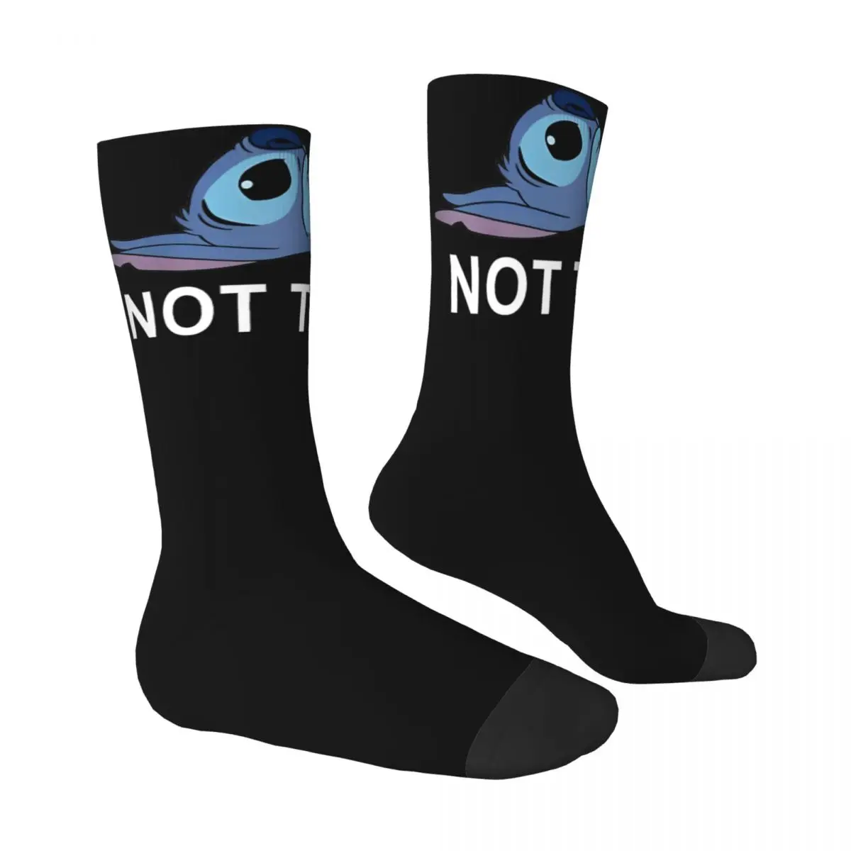 Lilo & Stitch Not Today Stitch Socks Leisure Stockings Autumn Non Skid Unisex Men Socks Comfortable Design Skateboard Socks