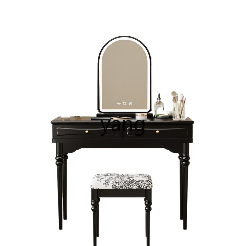 

ZYF Bedroom Dresser Household Black Makeup Table