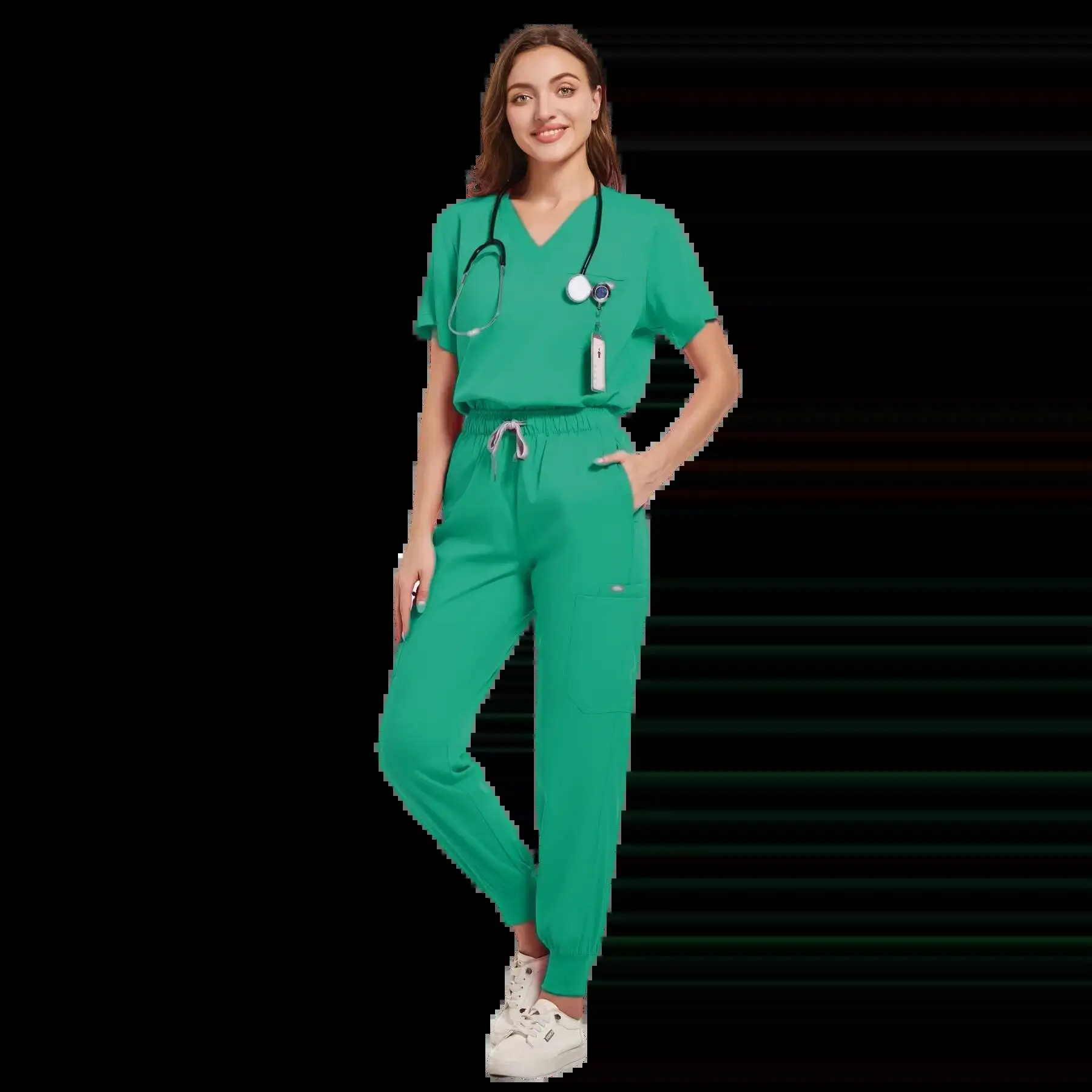 Prix de gros médecin infirmière gommages uniformes médicaux femmes survêtement ensemble hôpital accessoires salle d'opération vêtements de travail chirurgicaux