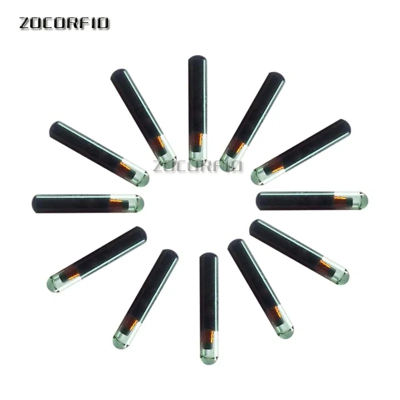 100pcs EM4100 125KHz RFID Glass Tube Tags Injectable Microchip ID Chips Pet Dogs Cats Animal Identification