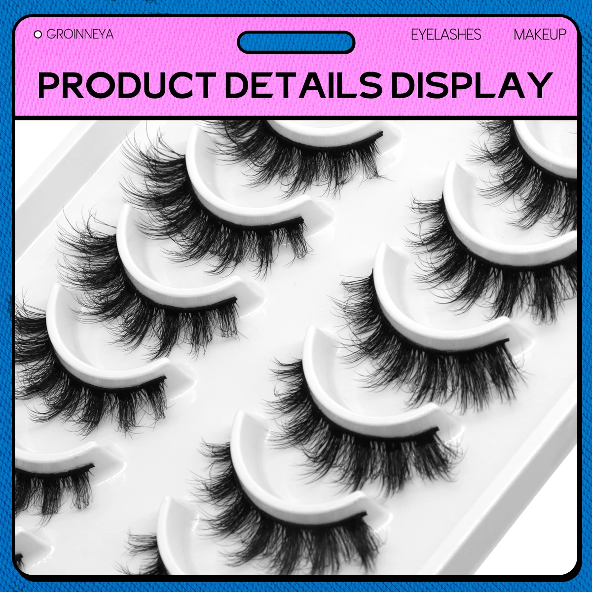 푹신한 인조 밍크 속눈썹, 고양이 눈 인조 속눈썹, 드라마틱한 두꺼운 볼륨 속눈썹, 위스피 내추럴 속눈썹, 익스텐션 메이크업, 10 쌍