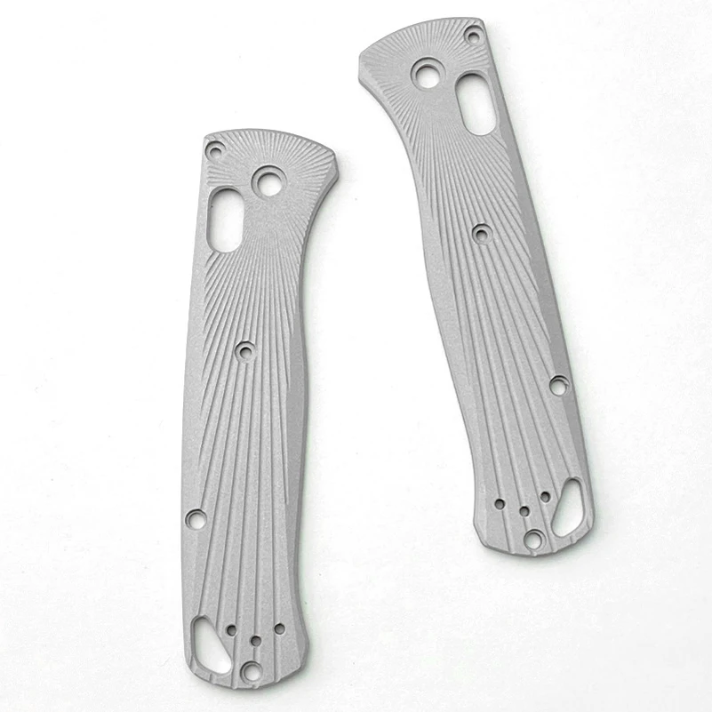 

2 Colors Radial Pattern Custom Knife Aluminum Handle Scales For Genuine Benchmade 535 Bugout Knives Grip DIY Make Part Accessory