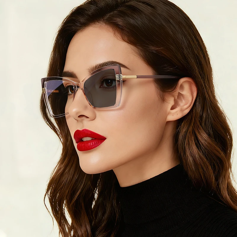 

New Women Photochromic Reading Glasses Large Frames Tr90 Computer Glasses With Diopter +0.5 +1.5 +0.75 +3.75 +4.5 +5.0 +5.5 +6.0