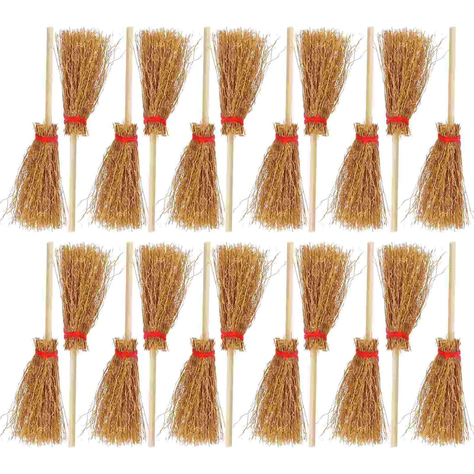 50 Pcs Mini Broom Decor Simulation Brooms Furniture Simulated Ornament Wood Model The House