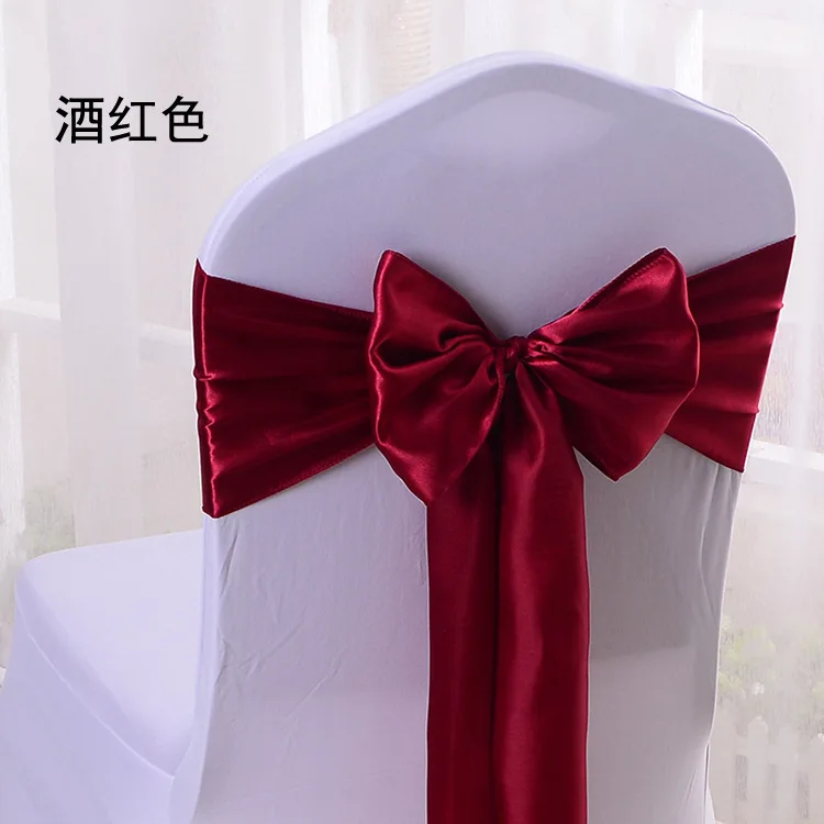 NONE 10 Stück Satin-Stuhlschärpen, elegant, hochwertige Stuhlbänder, Schleifen, Stühle, Raffhalter, Stühle, Dekoration für Hochzeit, Bankett, Party 3