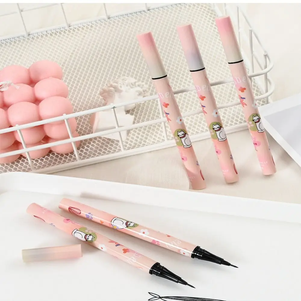 Multifunction Waterproof Liquid Eyeliner Quick-drying Black/Brown/Pink Colored Eyeliner Smooth Long Lasting Silkworm Pen Girl