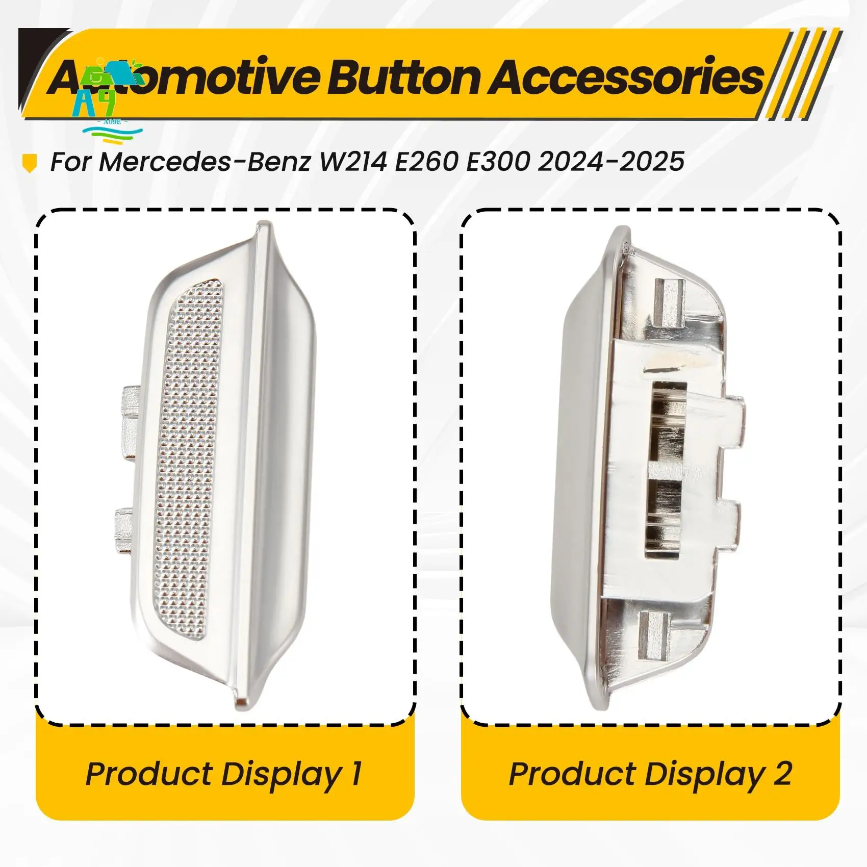 A09E-Chroem Rear Glove Box Release Handle Button A2146802604 For Mercedes-Benz W214 E260 E300 2024-2025 Storage Box Handle