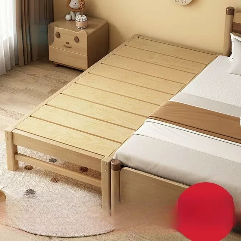 سرير أطفال ربط سرير أطفال مع حاجز حماية للأولاد والبنات بجانب السرير مطول وموسع