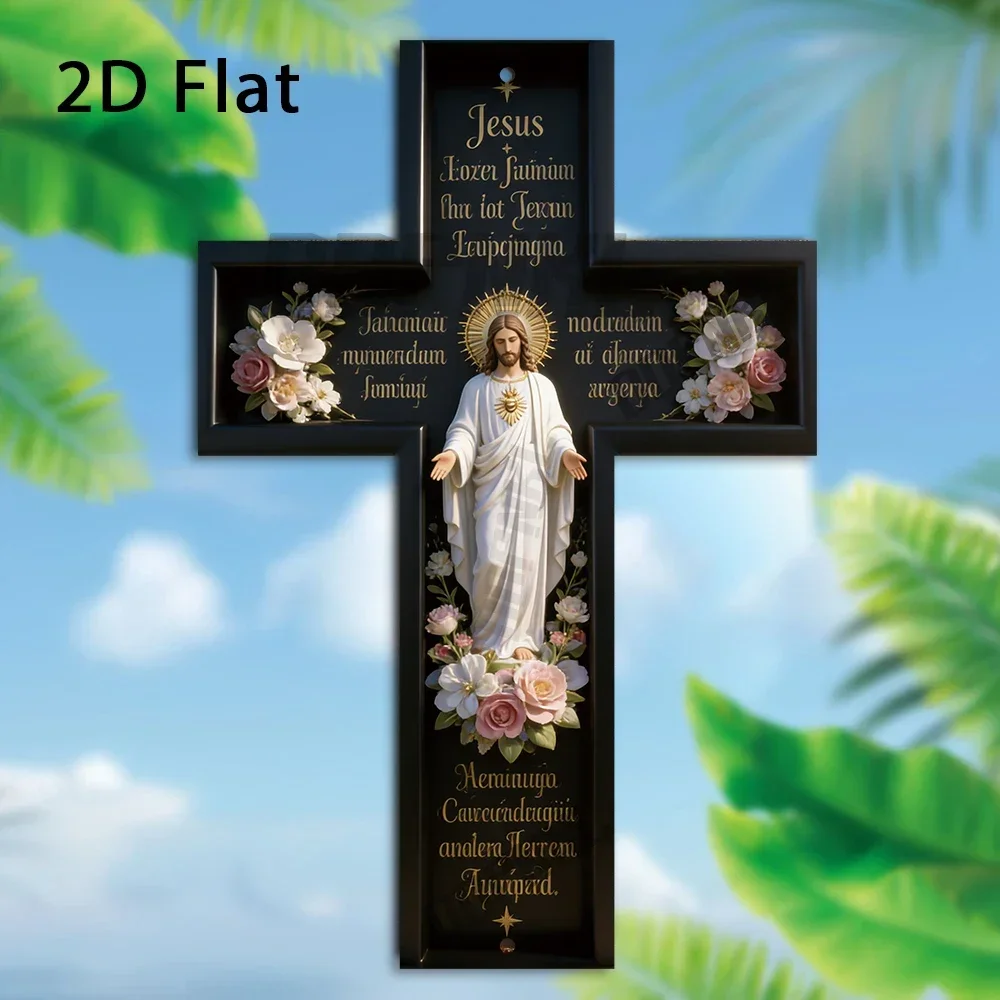 A Masterpiece Cross for Your Prayer Corner. Detailed Jesus Figure with Soft Floral Accents Creates A Sacred Home Sanctuary.