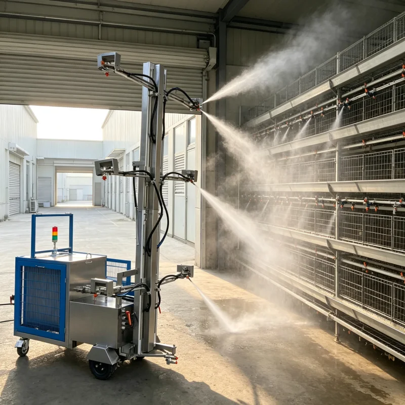 Efficient High‑Pressure Poultry Cage Washing Robot Intelligent Automated Cleaning Machine For Poultry Farm Cage Sanitation