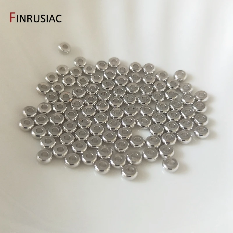 Runde flache Perlen aus vergoldetem Messing metall 3mm/4mm/6mm/8mm Distanz perlen für Schmuck herstellung DIY Zubehör Großhandel – Detail 20
