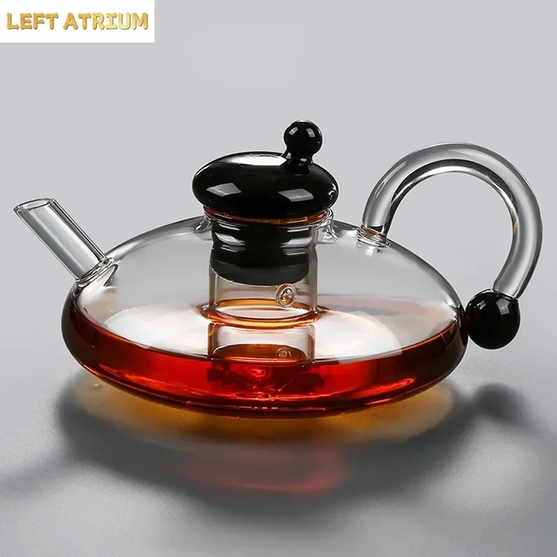 Glass Rat Tail Pot Household High Borosilicate High Temperature Resistant Glass Tea Brewer Surrounding The Stove Teapot
