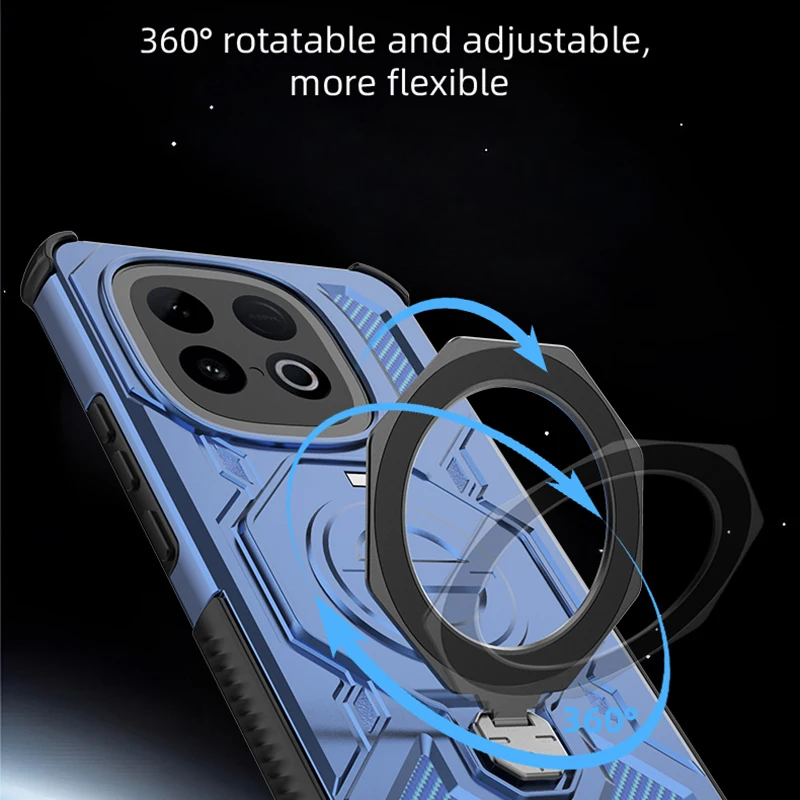 Armatura Magnetica Per vivo iQOO Z10 Turbo Caso vivo iQOO Z10 Turbo Copertura Paraurti Magsafe Custodia di Ricarica Senza Fili vivo iQOO Z10 Turbo