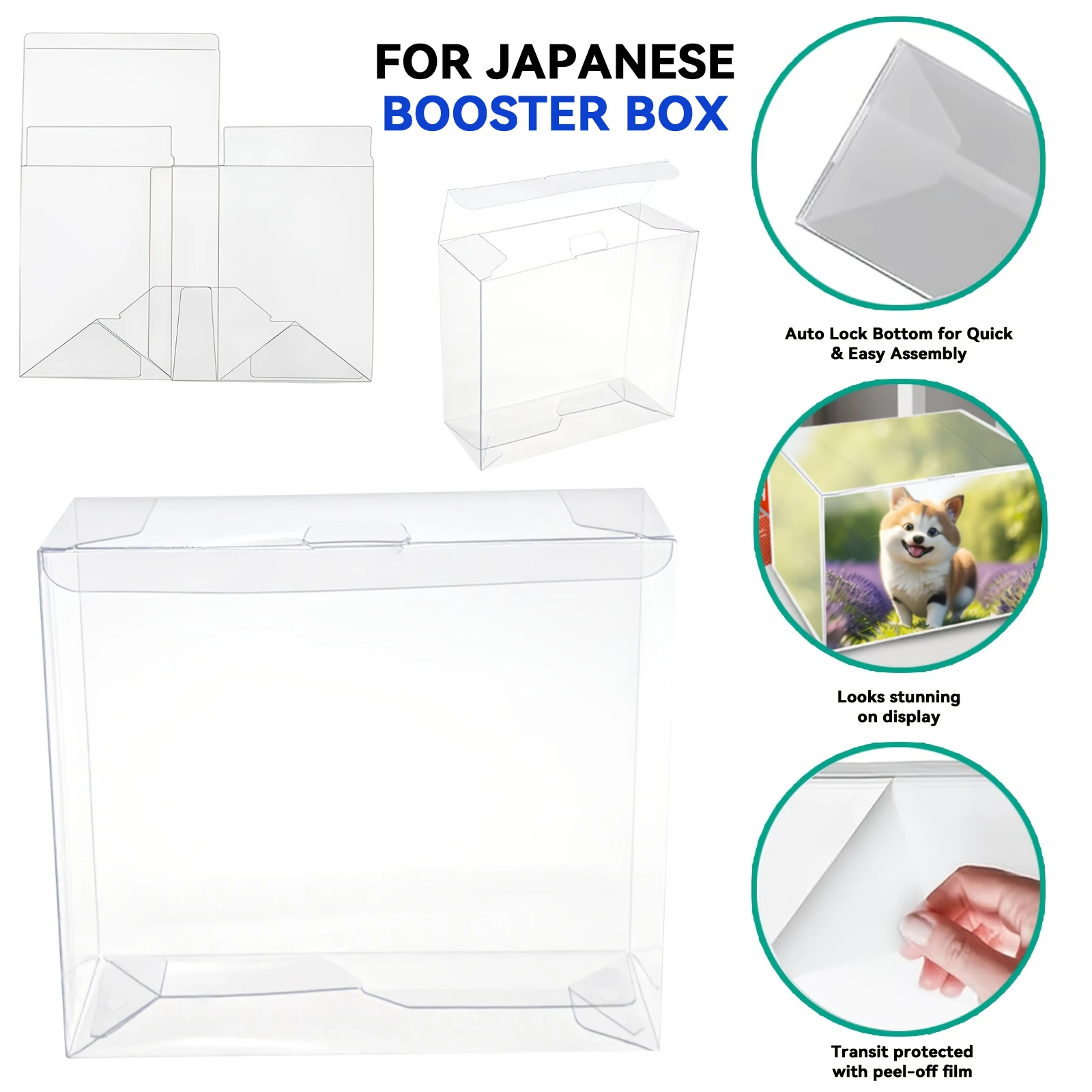 5/10pcs Japanese Booster Box Protective Case Transparent Display Box Scratch-Resistant Durable Storage for TCG Cards