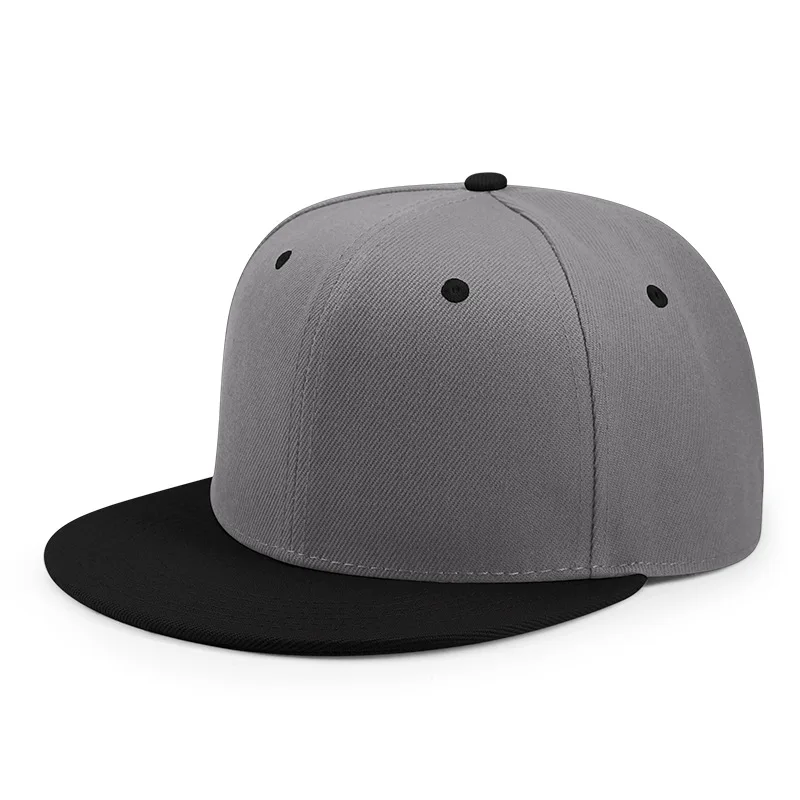 Unisex Goedkope Custom Hiphop Platte Trucker Hoeden Voor Dance Caps Vrouwen Mannen Effen Kleur Verstelbare Flat Bill Snpback Hoed Met Logo