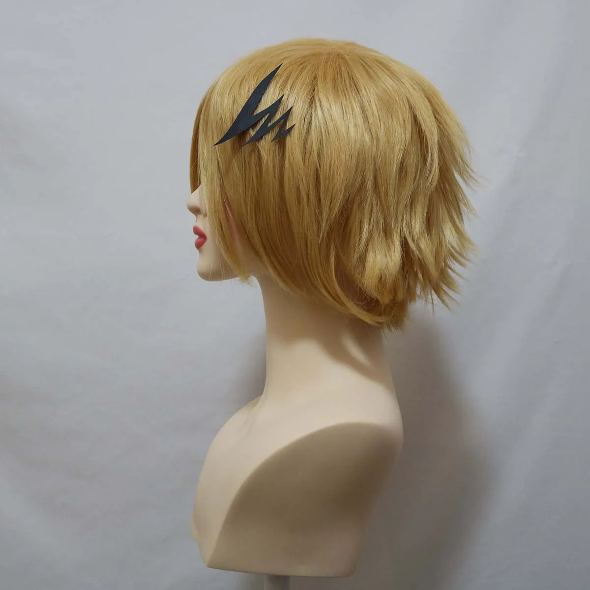 شعر مستعار للهالوين My Hero Academy Anime Denki Kaminari مع مشبك Lightning Bolt