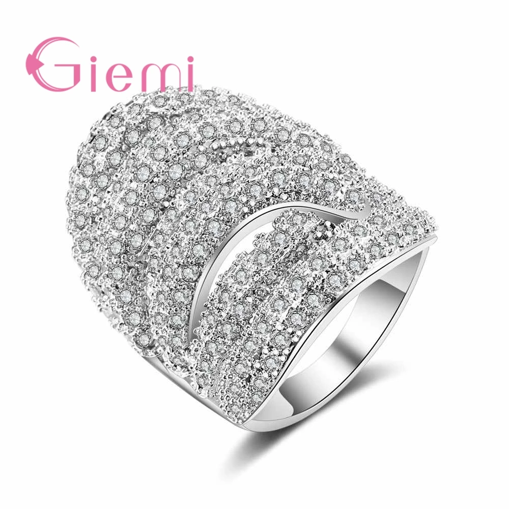 Top Quality Elegant and Attractive Austrian Crystal Stone Ring for Stylish Women's Birthday Gift 925 Sterling Silver