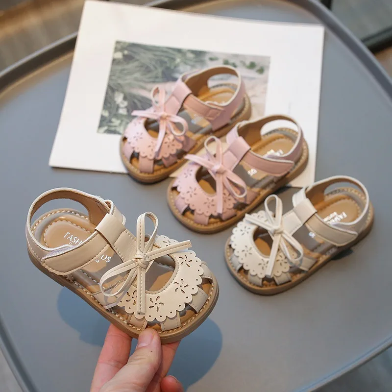 

2024 Summer Breathable Beach Shoes Fashion Versatile Antiskid Kids Casual Shoes Trendy Soft Soled Baby Toddler Shoes Sandalias