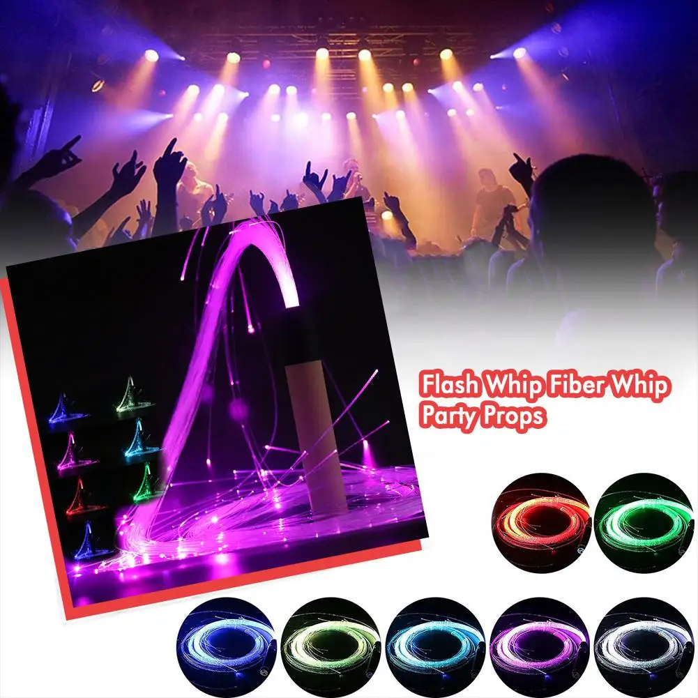 LED Fiber Optic Whip 360° Swivel Super Bright Light Up Rave Toy Pixel Flow Lace Dance Festival Night Atmosphere Props For Party