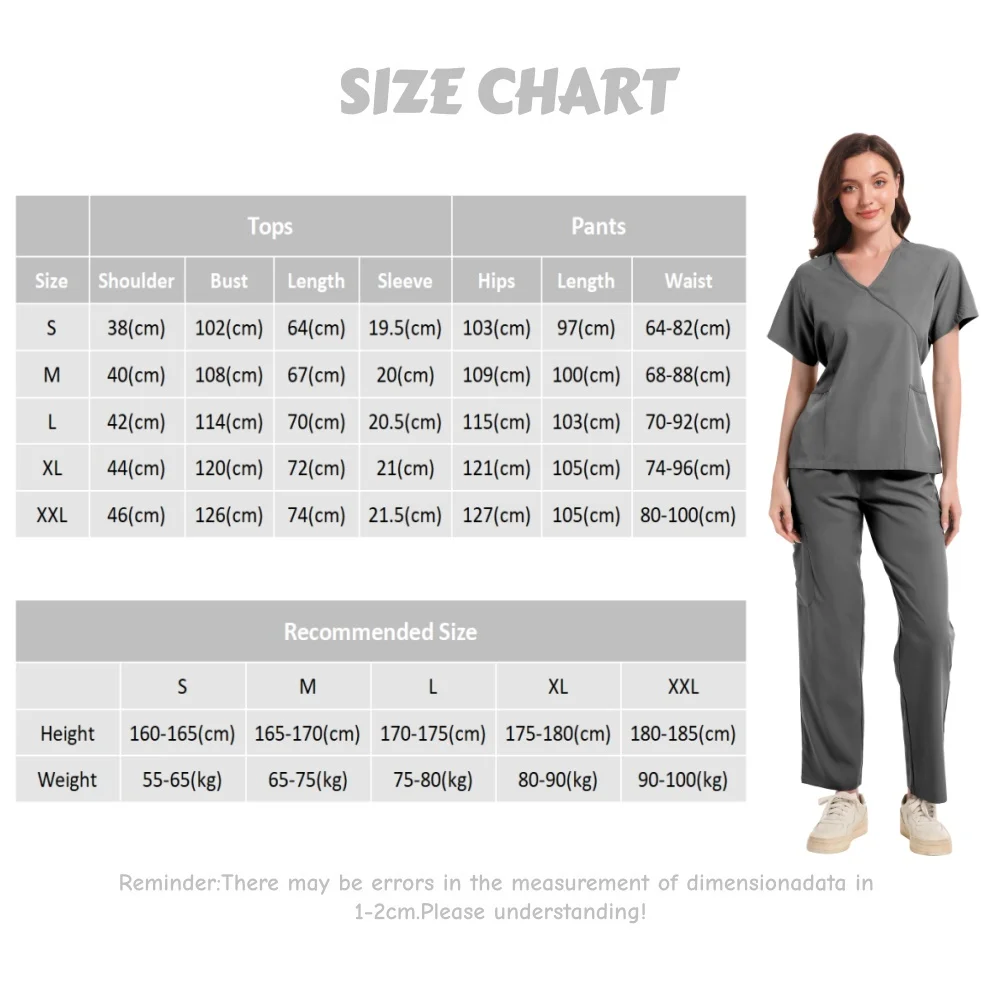 Laboratorio salón de belleza Hospital clínica Dental uniforme de médico manga corta resistente a las arrugas lavable cuidado de enfermera conjunto de Ropa de Trabajo