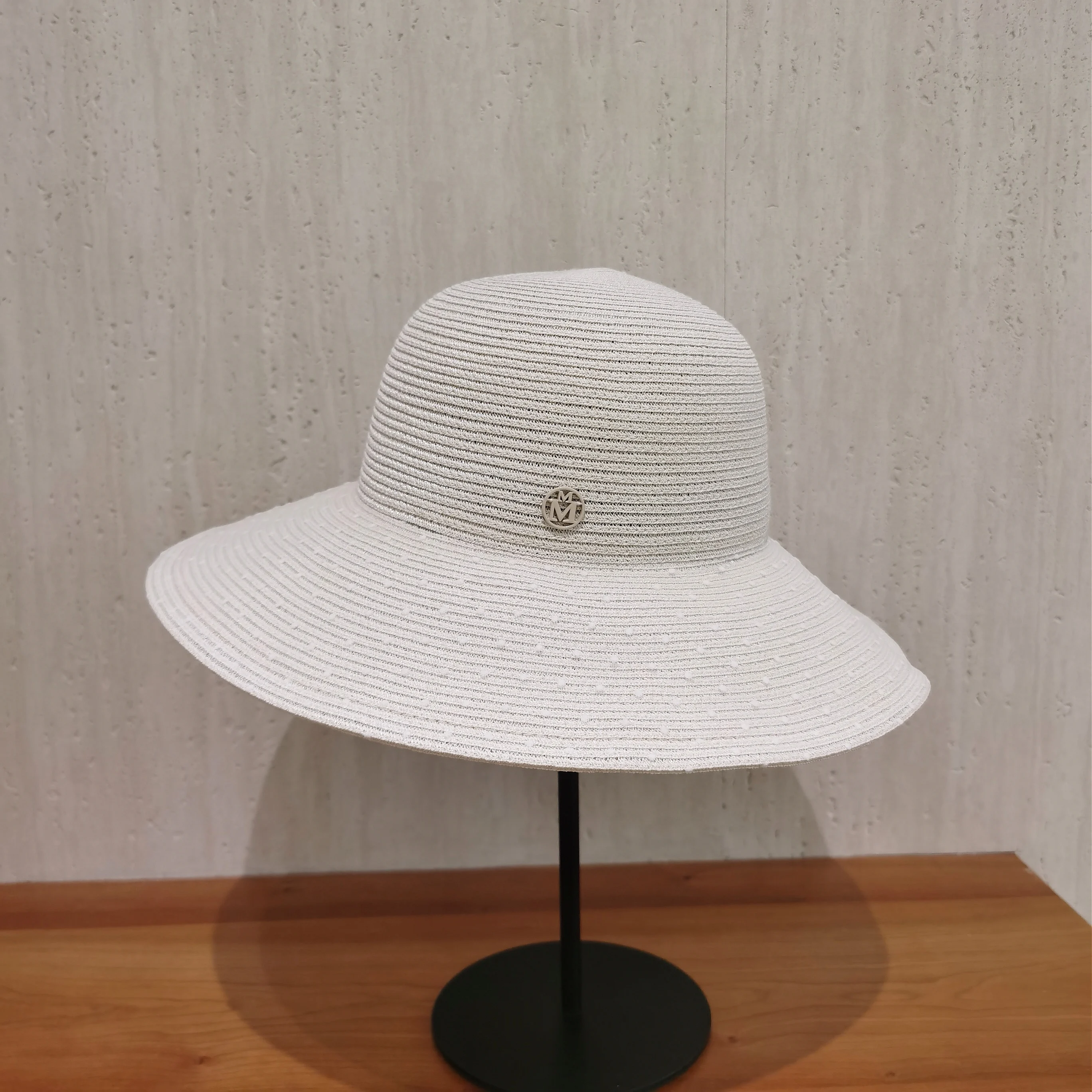 2026-new-summer-large-brim-straw-woven-fisherman-hat-vacation-sun-protection-foldable-sun-hat-women's-geometric-color-block