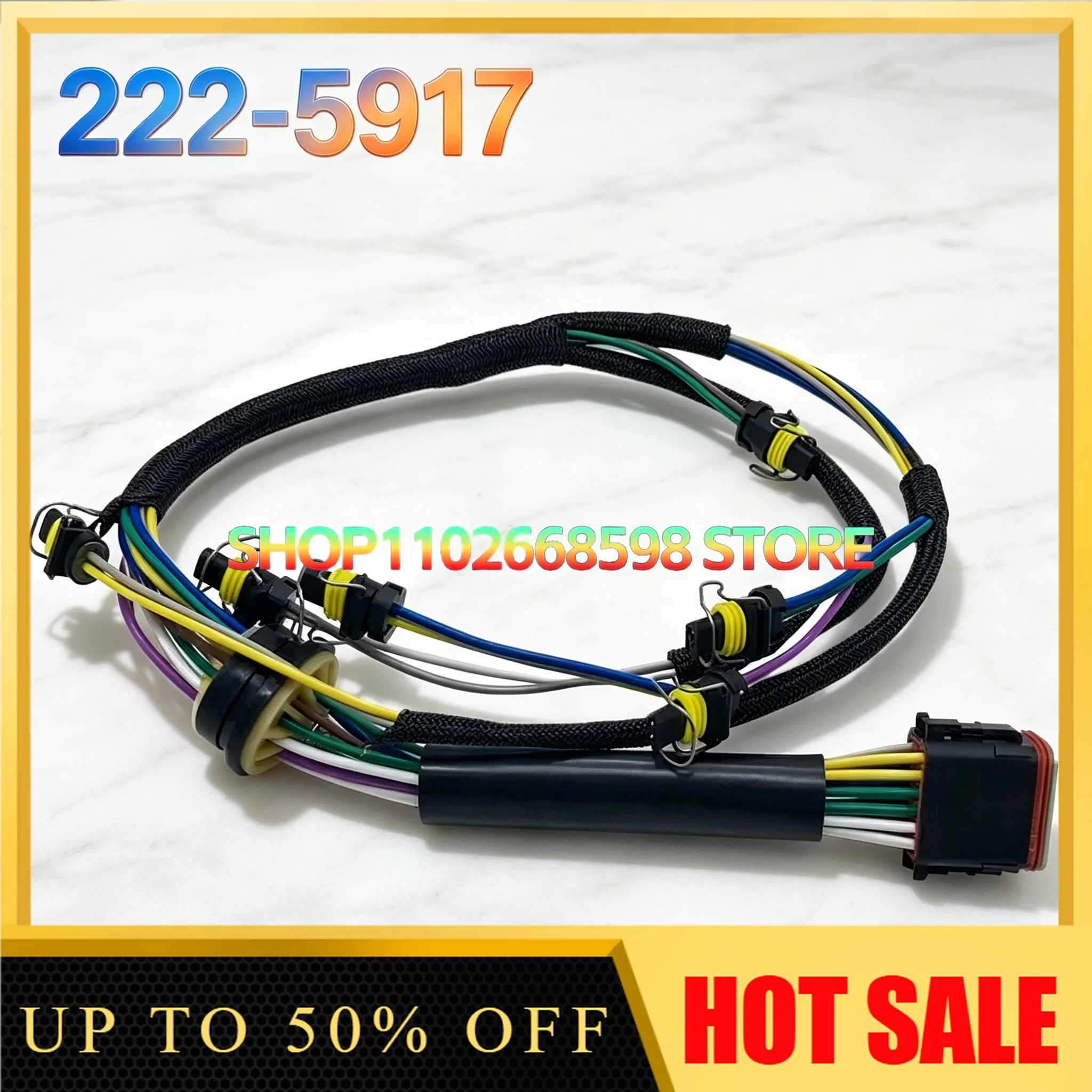 325D 329D Excavator Engine C7 Injector Harness Part Number 222-5917  Equipment Manufacturer Quality