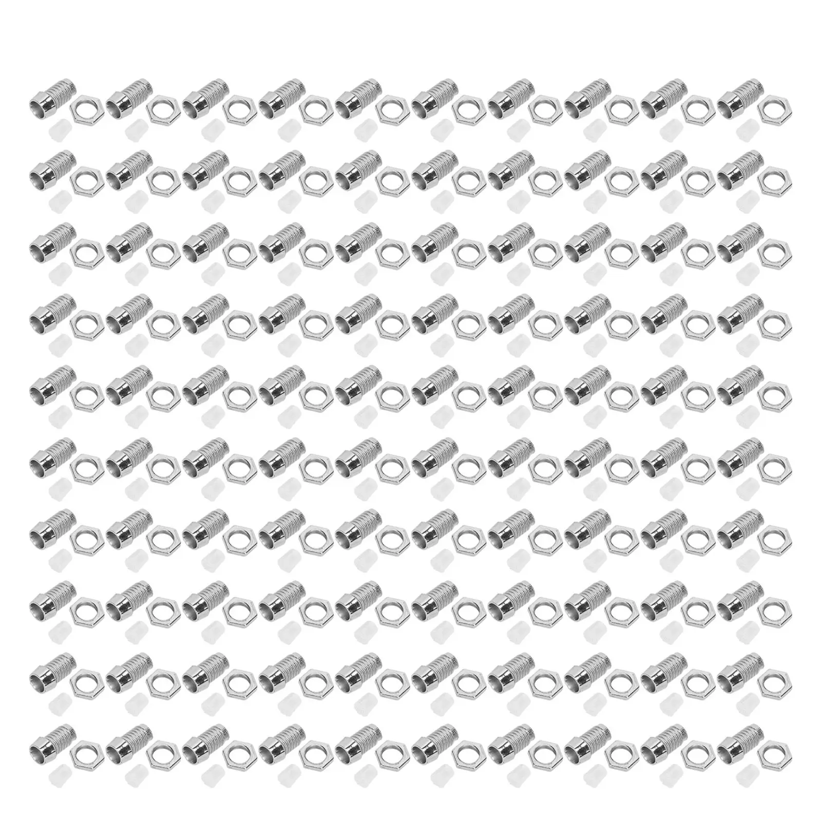 100 Set LED Holder Plastic Chrome Plated 3mm for Light Emitting Diodes Lamp Bulb Silver