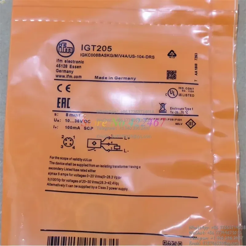 

IGT203 IGT204 IGT205 IGT206 IGT207 IFM New High Quality Proximity Switch Inductive Sensor