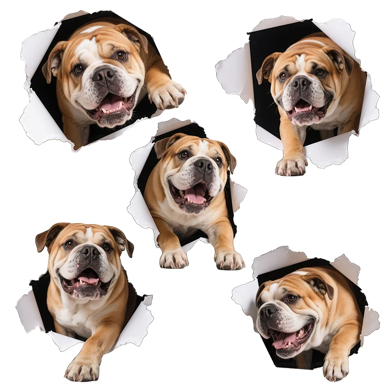 Three Ratels CG213 Bulldog Mastiff Dog Stickers for Home Decoration Toilet decals Funny Car Body Stickers
