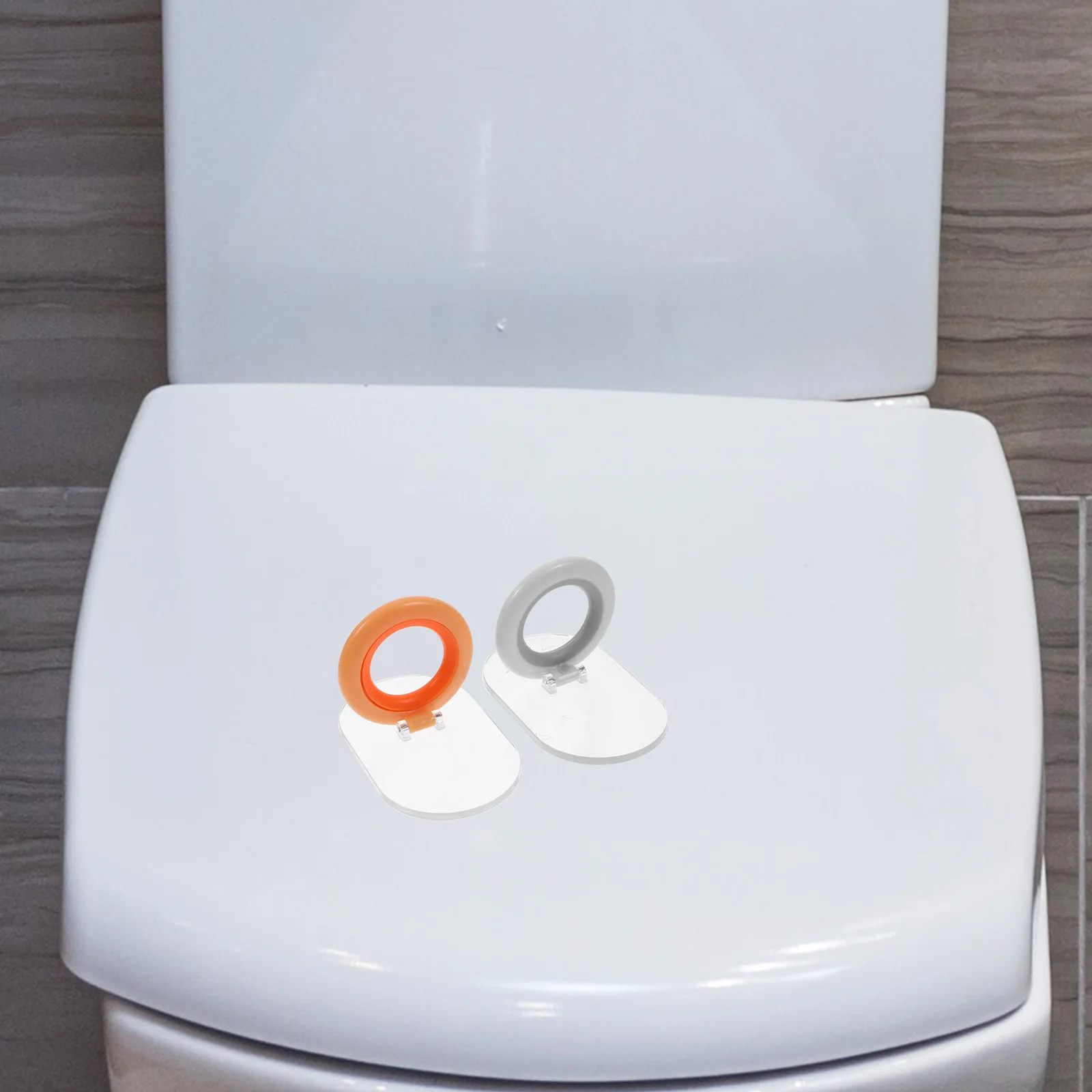 

2pcs Toilet H White Sky Blue Bathroom Lifter Reusable Lid Cover Toilet Cover Lifter Accessory Supplies