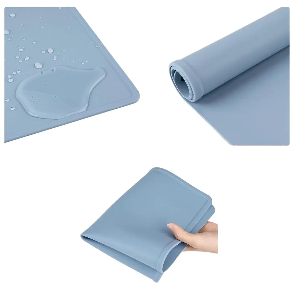 Silicone Mat for 3D Printer Resin Transfer and Cleanup 400 x 300 mm Spill Containment Edge to Maintain Clean Surfaces