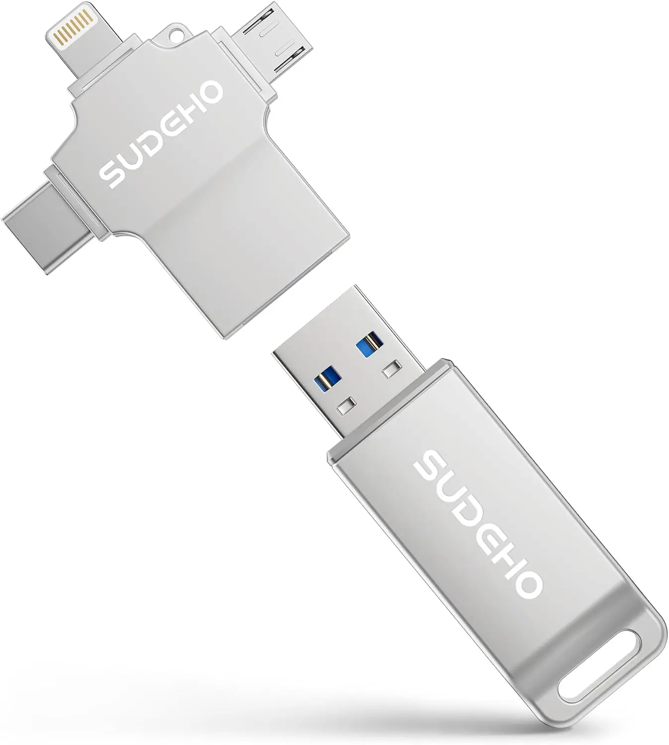 

MFi Certified 256GB USB Flash Drive for iPhone, iPad, Android, PC - Silver External Memory for Photos & Videos