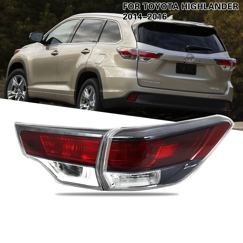 Tail Lamp for Toyota Highlander 2014-2016 Left/Right Side Rear Brake Tail Light Compatible with Various Models