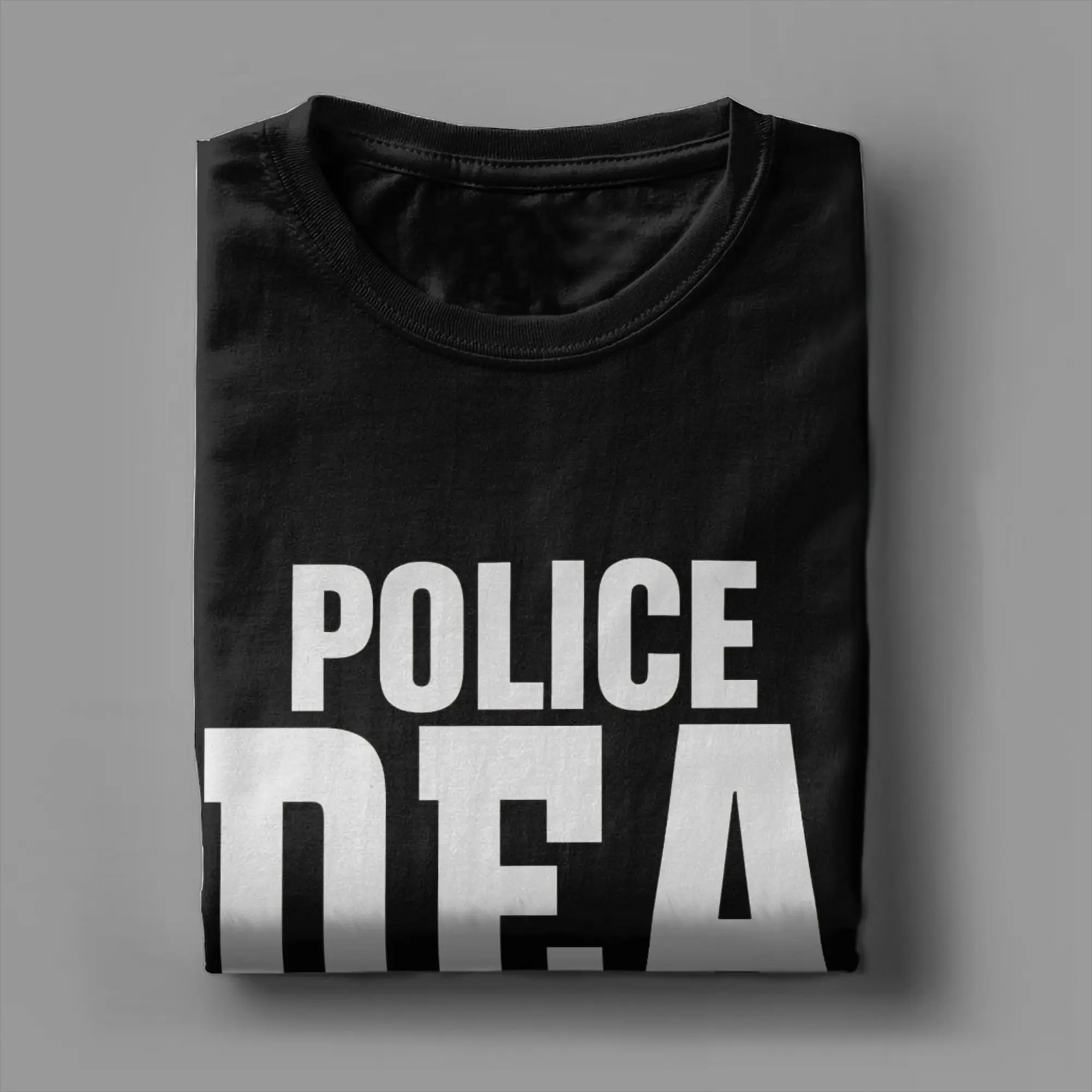 Funny DEA US Federal Interdiction Agency  T-Shirt for Men Crewneck Pure Cotton T Shirts  Short Sleeve Tee Shirt Party Tops