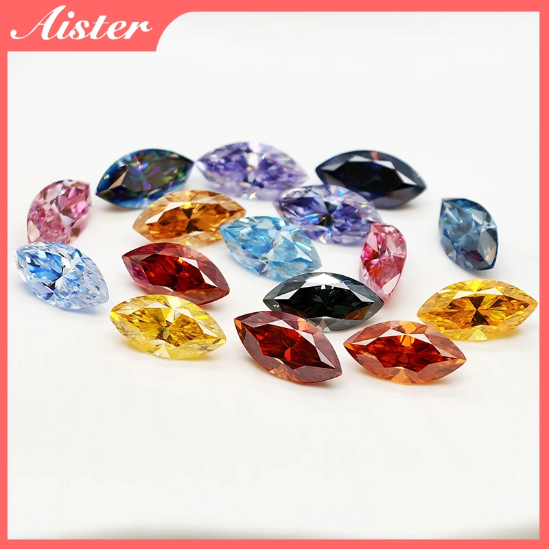 Moissanite Stone Colors Marquise Cut 0.1-3.0ct Pass Diamond Tester GRA Certificate for Moissanite Jewelry Making