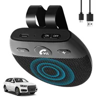 Altavoces inalámbricos BT 5,0 para vehículo, Kit de manos libres para coche, Bluetooth, manos libres, conexión de encendido automático, compatible con dos teléfonos móviles
