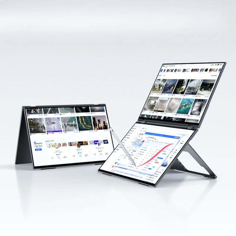 Foldable dual-screen portable monitor, stylus, computer, notebook, office expansion screen