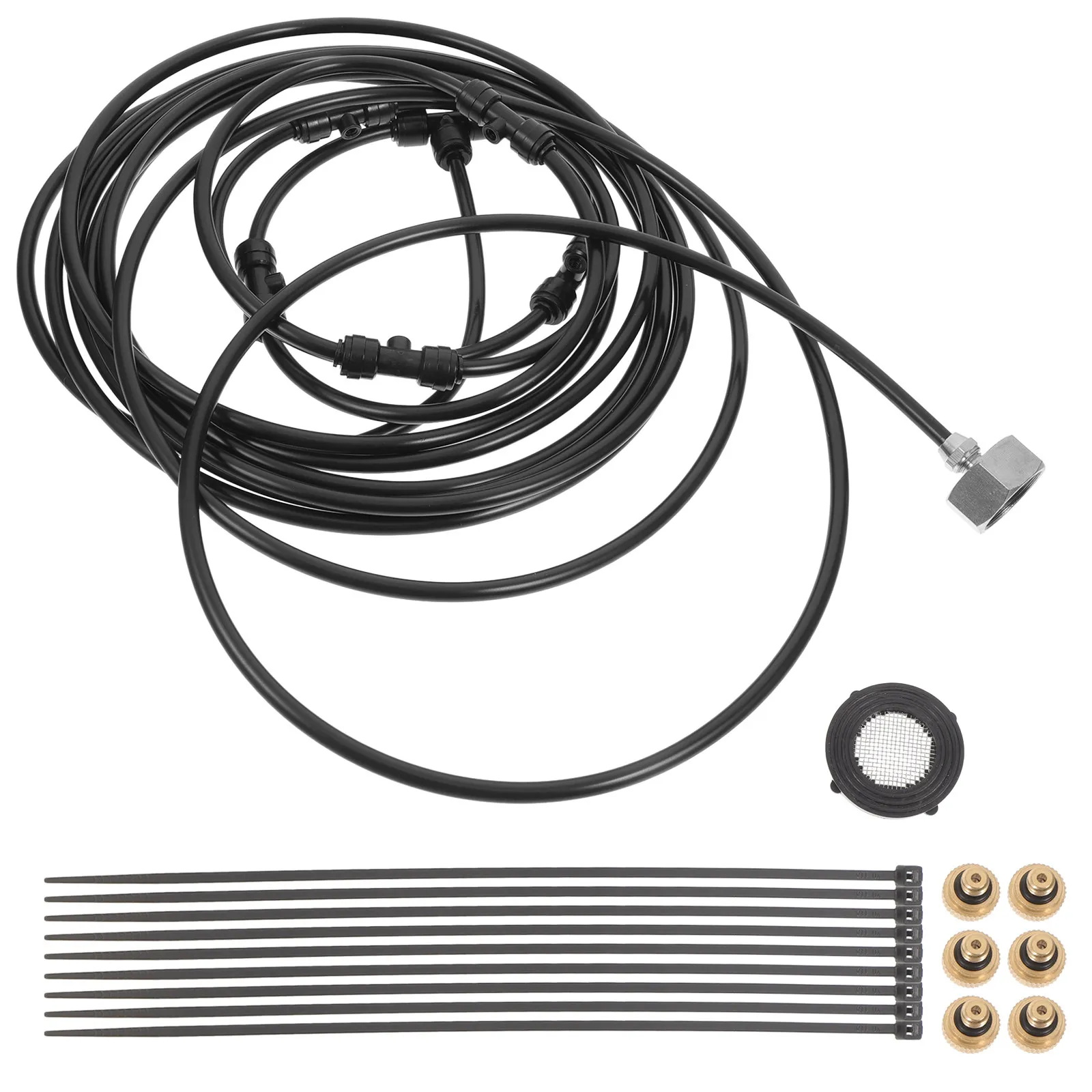 

Комплект для наружного охлаждения: вентилятор с функцией распыления воды, система охлаждения для патио с адаптером для шланга, садовый соединитель, вентилятор с функцией распыления воды для улицы