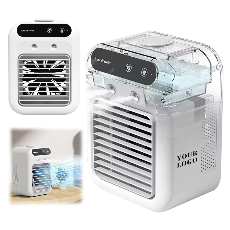 Mini dispositivo di raffreddamento evaporativo personale aggiornato Condizionatori d'aria portatili Ventola di raffreddamento con nebbia fredda per camera da letto Ufficio Campeggio