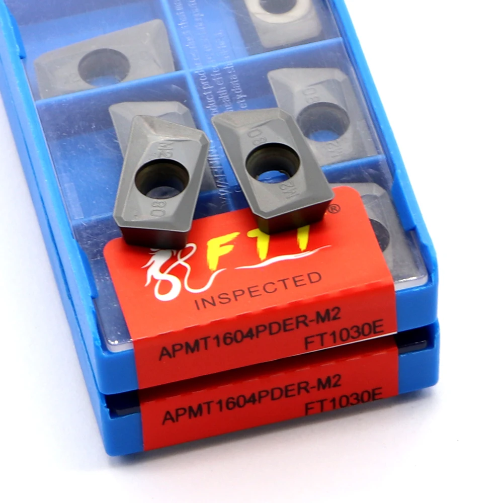 10PCS APMT1604PDER-M2 FT1030E Carbide Insere Fresadora Usinagem Torneamento Ferramenta CNC Torno Ferramentas End Milling Cutter