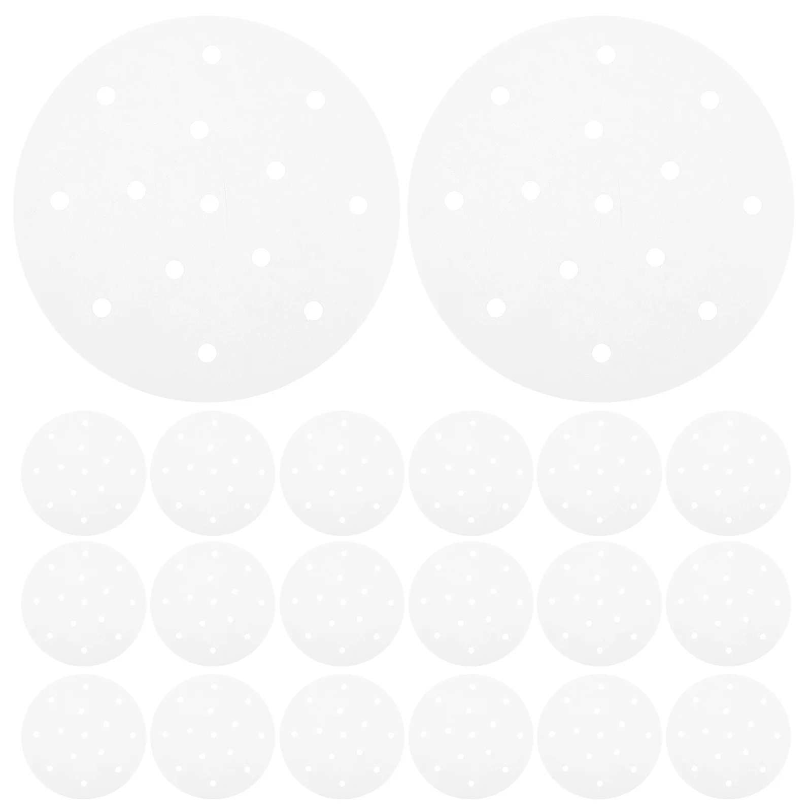 

400 Sheets Steamer Paper Liner 5 5 Inch Round Nonstick Perforated Silicone Oil Bun Dumpling Pad Kitchen Supply