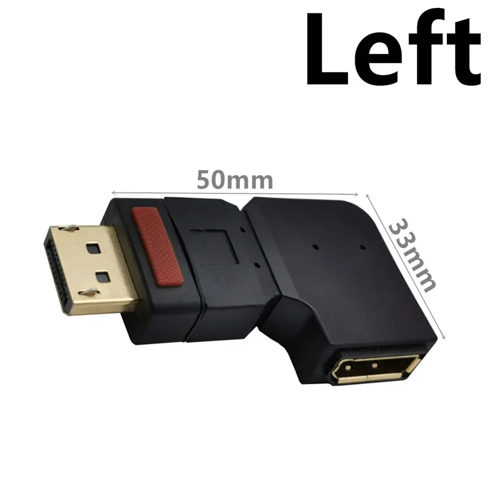 UP Down Left Right Displayport adapter Right angled DP adapter 4k/60Hz pass through 90 degree Angle Displayport 1.4 converter