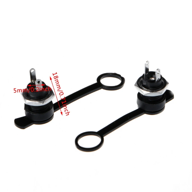 Conector montaje Panel conector fuente alimentación DC-022B, 5,5x2,1mm, 5 uds.
