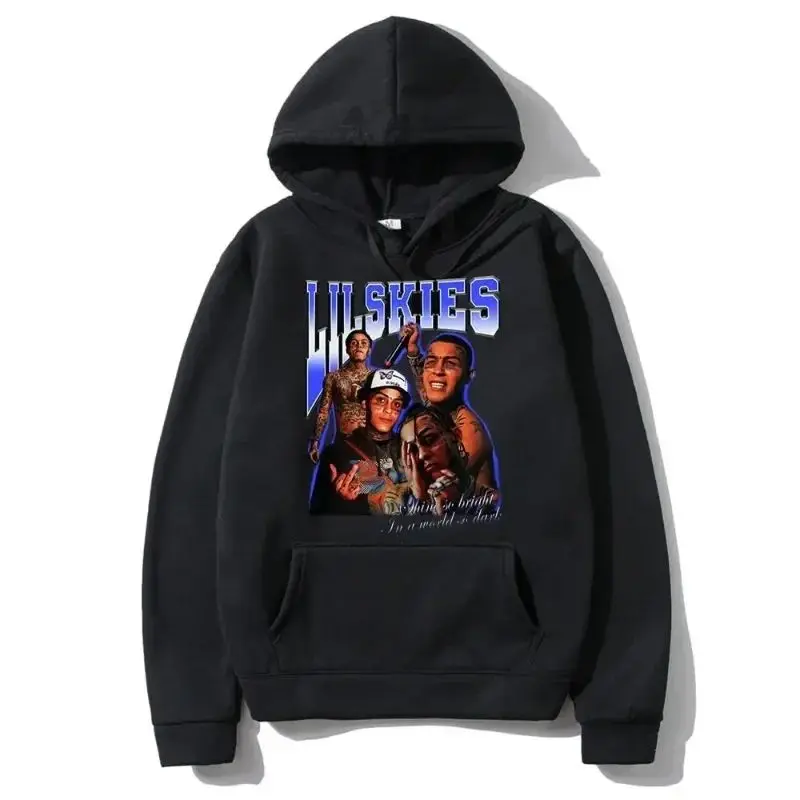 

Rapper Lil Skies Graphic Print Hoodie Tops Men Women Fashion Hip Hop Oversized Hoodies Men's Autumn and Winter Hooded Pullover