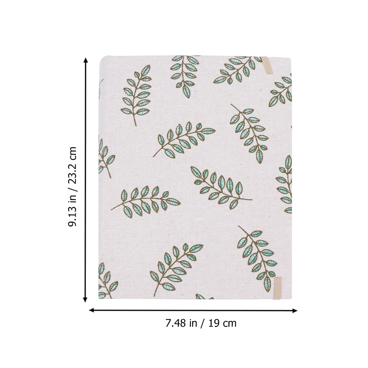 

6 Inch Canvas Photo Album Beige Leaves Pattern Mini Cloth Insert Type DIY Storage Travel Graduation Family Album