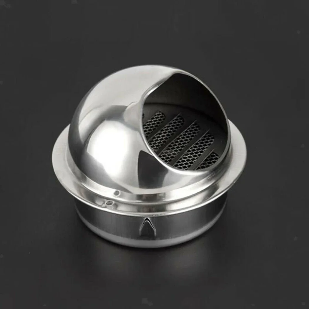 100mm/150mm Stainless Steel  Air Vent Grille Round Bull Nosed External Extractor Wall Vent Outlet Ventilation Cover Rain Cap